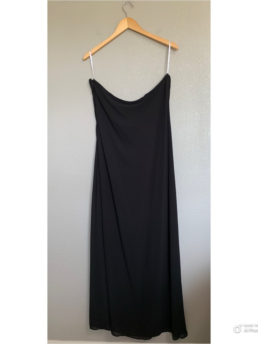 Lulus XL Rawya Black Strapless Maxi Dress and Scarf Set NWT Formal Party Dress - Picture 6 of 17